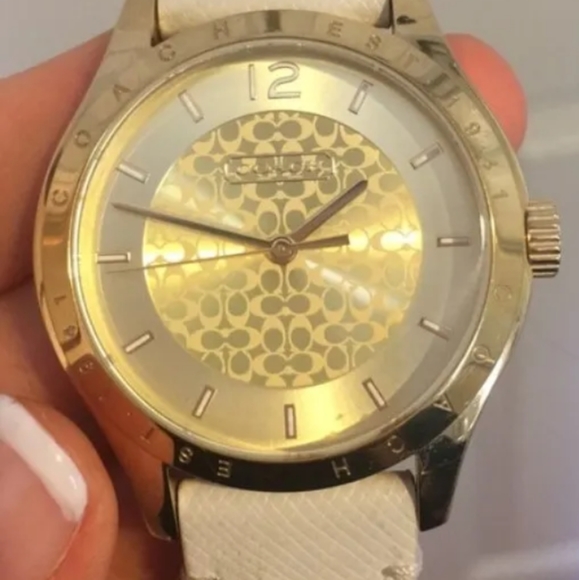 Coach Accessories Coach Womens Watch White Band Is Genuine Leather